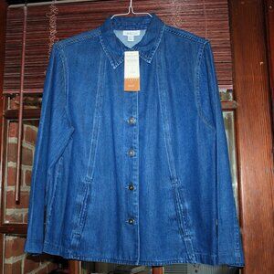 NWT Classic Coldwater Creek Denim Shirt Jacket